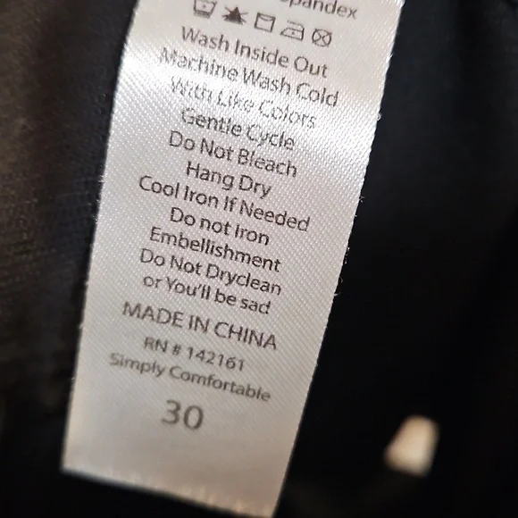 Lularoe Black Jean Shorts - Picture 9 of 9